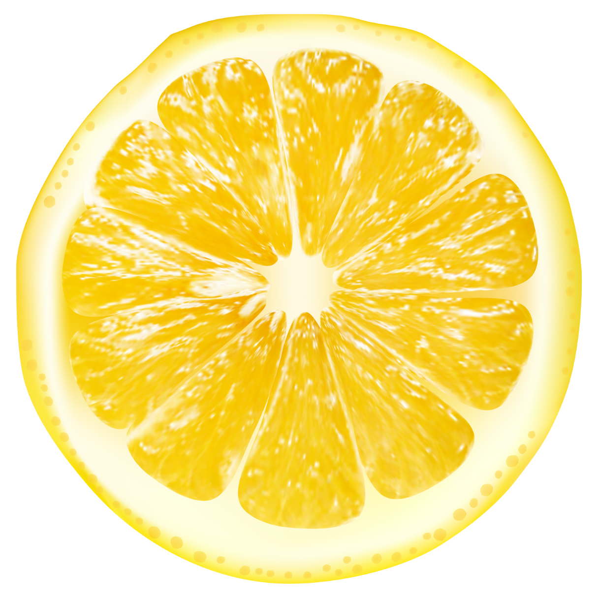 Sitruunan viipale, lähikuva, keltainen hedelmä.